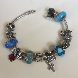 Authentic Pandora Bracelet 7" with 15 charms